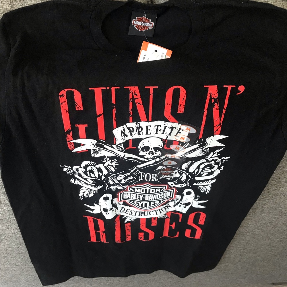 Guns & Roses Harley Davidson T-shirt